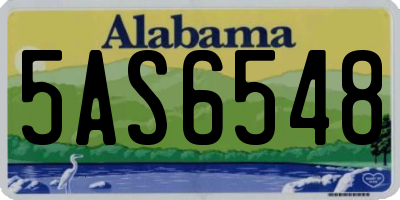 AL license plate 5AS6548