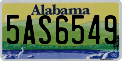 AL license plate 5AS6549