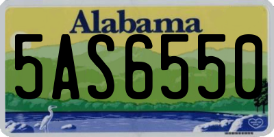 AL license plate 5AS6550