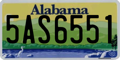 AL license plate 5AS6551