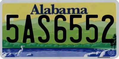 AL license plate 5AS6552