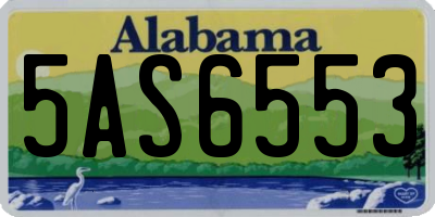AL license plate 5AS6553