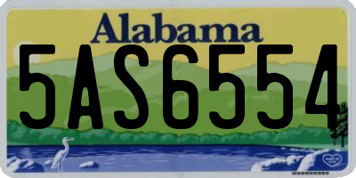 AL license plate 5AS6554