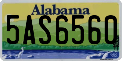 AL license plate 5AS6560
