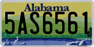 AL license plate 5AS6561