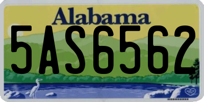 AL license plate 5AS6562