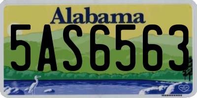 AL license plate 5AS6563