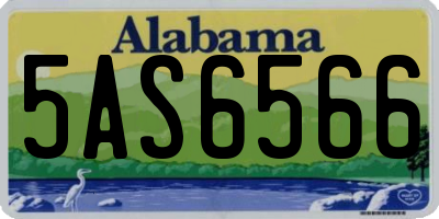 AL license plate 5AS6566