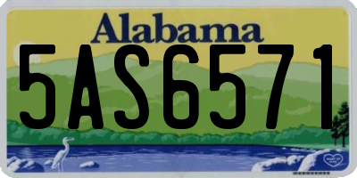 AL license plate 5AS6571