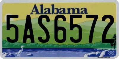 AL license plate 5AS6572