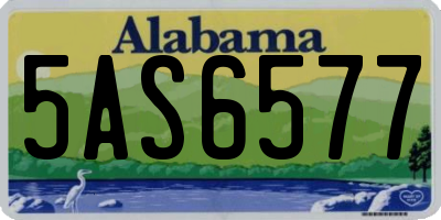 AL license plate 5AS6577