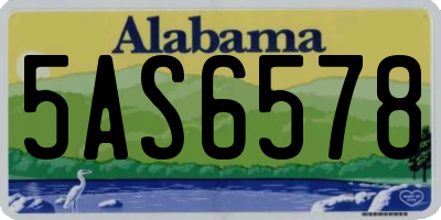 AL license plate 5AS6578