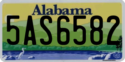AL license plate 5AS6582