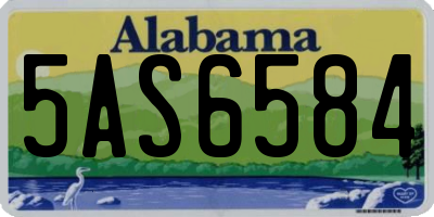 AL license plate 5AS6584
