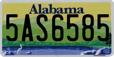 AL license plate 5AS6585