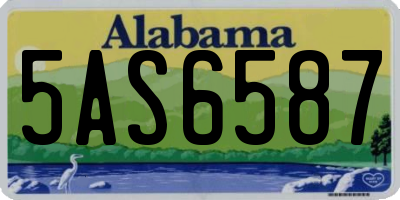 AL license plate 5AS6587