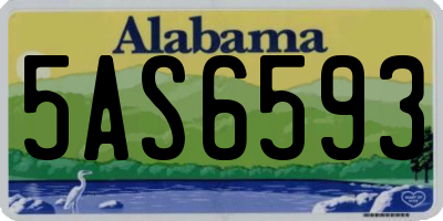 AL license plate 5AS6593