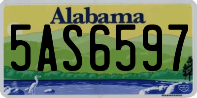 AL license plate 5AS6597