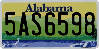 AL license plate 5AS6598