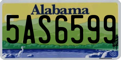 AL license plate 5AS6599