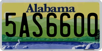 AL license plate 5AS6600