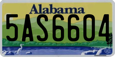 AL license plate 5AS6604
