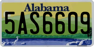 AL license plate 5AS6609