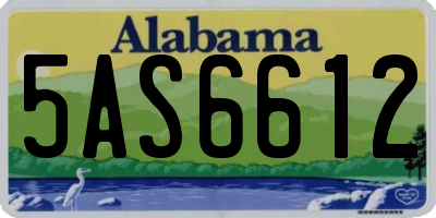 AL license plate 5AS6612