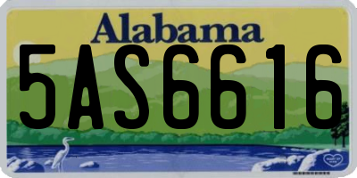 AL license plate 5AS6616
