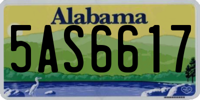 AL license plate 5AS6617