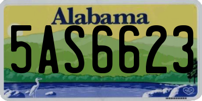 AL license plate 5AS6623