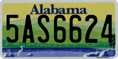 AL license plate 5AS6624