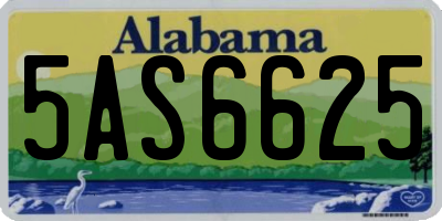 AL license plate 5AS6625