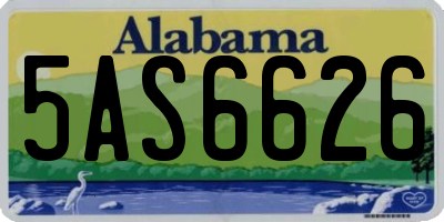 AL license plate 5AS6626