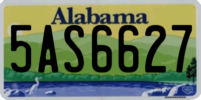 AL license plate 5AS6627