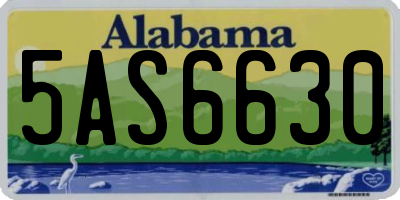 AL license plate 5AS6630