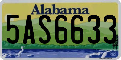 AL license plate 5AS6633
