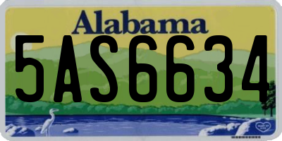 AL license plate 5AS6634