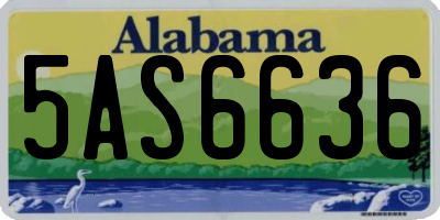 AL license plate 5AS6636