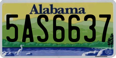 AL license plate 5AS6637