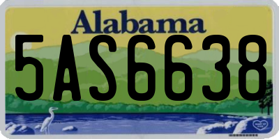 AL license plate 5AS6638