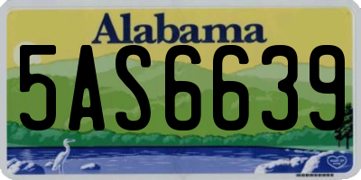 AL license plate 5AS6639