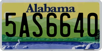AL license plate 5AS6640