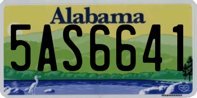 AL license plate 5AS6641