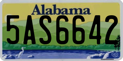 AL license plate 5AS6642