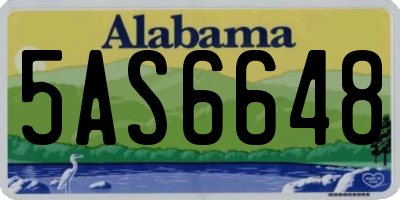AL license plate 5AS6648