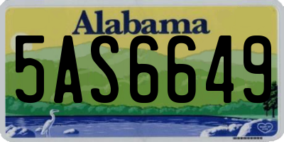 AL license plate 5AS6649