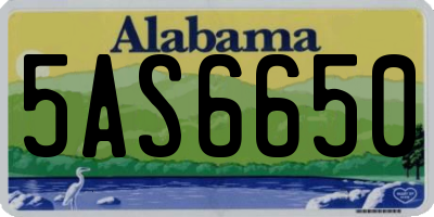 AL license plate 5AS6650
