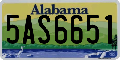 AL license plate 5AS6651