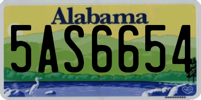AL license plate 5AS6654